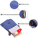 Цікава чоловіча сумка з текстилю 21267 Vintage Синя, фото 5