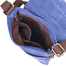 Цікава чоловіча сумка з текстилю 21267 Vintage Синя, фото 6