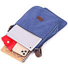 Цікава чоловіча сумка з текстилю 21267 Vintage Синя, фото 8