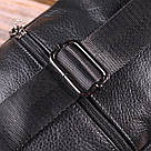 Цікава чоловіча сумка через плече з натуральної шкіри 21397 Vintage Чорна, фото 10