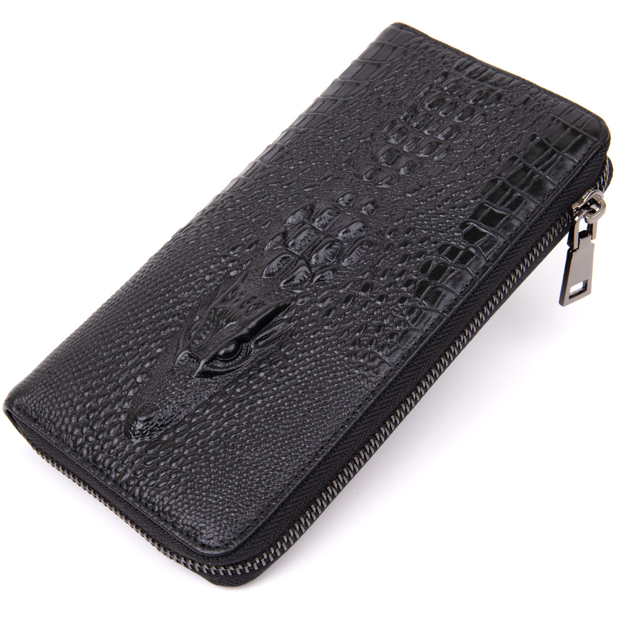 Клатч чоловічий під рептилію Vintage 20438 Чорний, фото 1