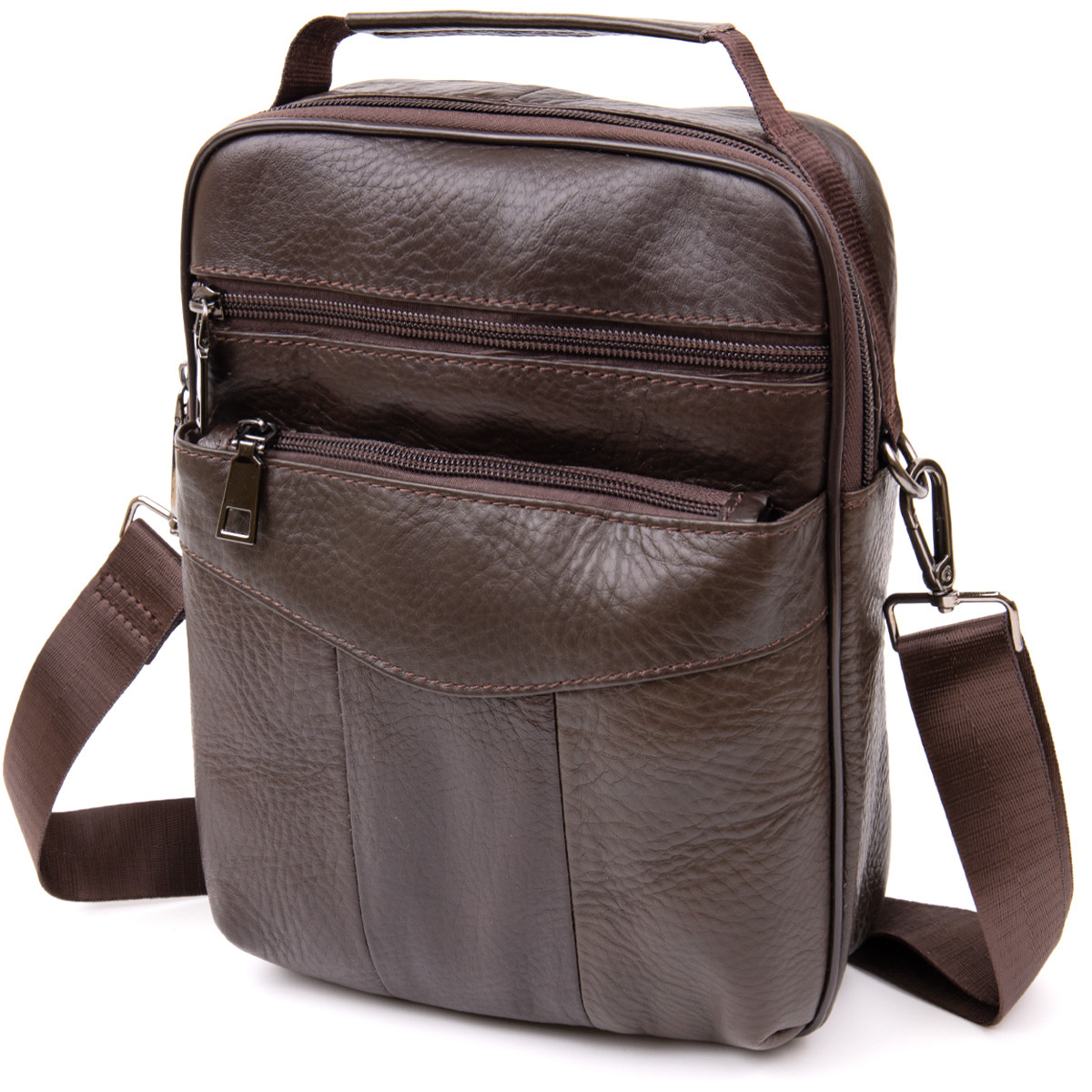 Мессенджер чоловічий вертикальний Vintage 20394 Коричневий, фото 1