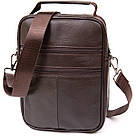 Мессенджер чоловічий вертикальний Vintage 20394 Коричневий, фото 2