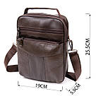 Мессенджер чоловічий вертикальний Vintage 20394 Коричневий, фото 3