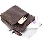 Мессенджер чоловічий вертикальний Vintage 20394 Коричневий, фото 6