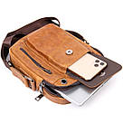 Мессенджер з отвором для навушників чоловічий Vintage 20416 Рудий, фото 7