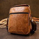 Мессенджер з отвором для навушників чоловічий Vintage 20416 Рудий, фото 9