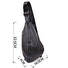Сумка чоловіча флотар через плече Vintage 20444 Чорна, фото 3