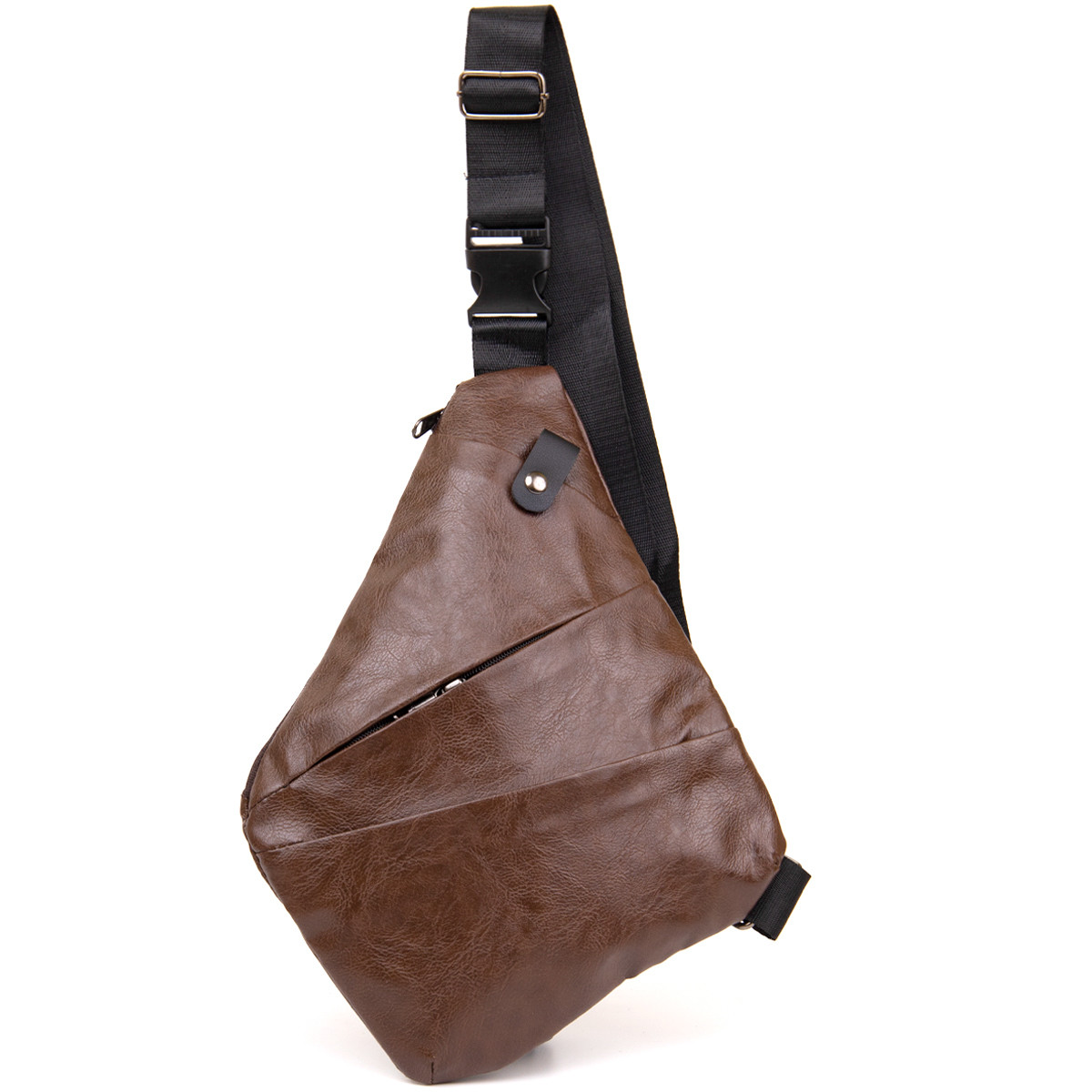 Сумка слінг кожзам Vintage 20566 Темно-коричнева, фото 1