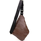 Сумка слінг кожзам Vintage 20566 Темно-коричнева, фото 2