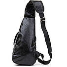 Сумка через плече на два відділення кожзам Vintage 20559 Чорна, фото 2