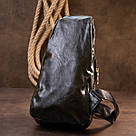 Сумка через плече на два відділення кожзам Vintage 20559 Чорна, фото 7