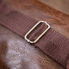 Сумка через плече на два відділення кожзам Vintage 20560 Темно-коричнева, фото 8