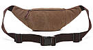 Сумка поясна текстильна Vintage 20176 Коричнева, фото 2