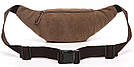 Сумка поясна текстильна Vintage 20176 Коричнева, фото 6