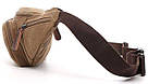 Сумка поясна текстильна Vintage 20176 Коричнева, фото 7