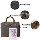 Сумка текстильна Vintage 20062 Сіра, фото 4