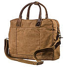 Текстильна сумка для ноутбука легка Vintage 20118 Коричнева, фото 2