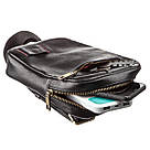 Чоловіча шкіряна сумка SHVIGEL 19102 Чорна, фото 3