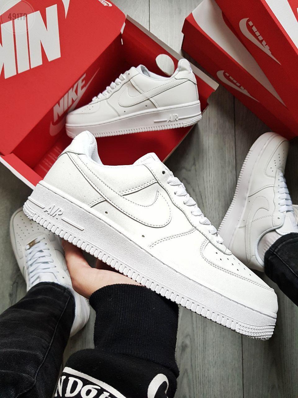 Nike Air Force 1 Low White ТОП якість, фото 1