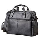 Сумка чоловіча SHVIGEL 11117 шкіряна Чорна, фото 2