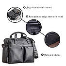 Сумка чоловіча SHVIGEL 11117 шкіряна Чорна, фото 4