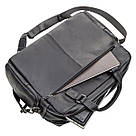 Сумка чоловіча SHVIGEL 11117 шкіряна Чорна, фото 7