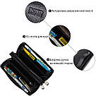 Практичний чоловічий клатч із двома відділеннями з натуральної шкіри BOND 22027 Чорний, фото 4