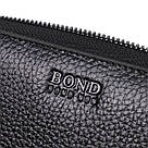 Практичний чоловічий клатч із двома відділеннями з натуральної шкіри BOND 22027 Чорний, фото 5