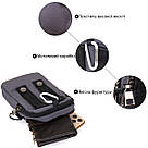 Сумка на пояс нейлон Vintage 20646 Сіра, фото 4