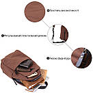 Сумка через плече нейлон Vintage 20634 Коричнева, фото 4