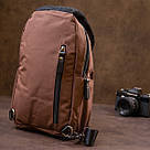 Сумка через плече нейлон Vintage 20634 Коричнева, фото 10