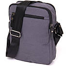 Універсальна текстильна чоловіча сумка на два відділення Vintage 20659 Графитовая, фото 2