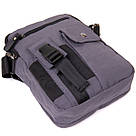 Універсальна текстильна чоловіча сумка на два відділення Vintage 20659 Графитовая, фото 7