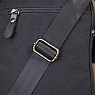 Універсальна текстильна чоловіча сумка на два відділення Vintage 20660 Чорна, фото 9