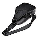 Сумка чоловіча слінг через плече в зернистій шкірі Vintage 20249 Чорна, фото 8