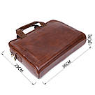 Сумка шкіряна для ноутбука Vintage 20470 Коричневий, фото 3
