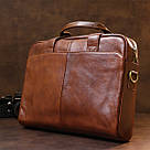 Сумка шкіряна для ноутбука Vintage 20470 Коричневий, фото 9