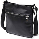 Шкіряна сумка через плече для чоловіків SHVIGEL 11602 Чорний, фото 2