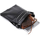 Шкіряна сумка через плече для чоловіків SHVIGEL 11602 Чорний, фото 6