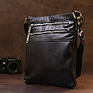 Шкіряна сумка через плече для чоловіків SHVIGEL 11602 Чорний, фото 7