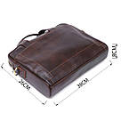 Чоловіча шкіряна сумка-портфель Vintage 20679 Коричневий, фото 3