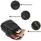 Компактна шкіряна чоловіча сумка через плече Vintage 20684 Чорний, фото 4