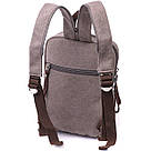 Оригінальна сумка-рюкзак з двома відділеннями із щільного текстилю Vintage 22161 Сірий, фото 2