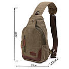 Функціональна чоловіча сумка через плече Vintage 20386 Зелений, фото 3