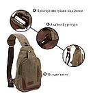 Функціональна чоловіча сумка через плече Vintage 20386 Зелений, фото 4