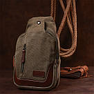 Функціональна чоловіча сумка через плече Vintage 20386 Зелений, фото 8