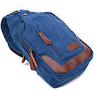 Текстильна чоловіча сумка через плече Vintage 20387 Синій, фото 2