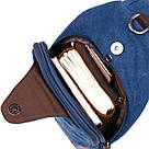 Текстильна чоловіча сумка через плече Vintage 20387 Синій, фото 6