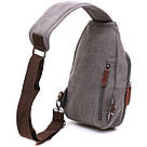 Зручна чоловіча сумка через плече. Vintage 20388 Сірий, фото 5